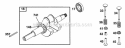 Crank Grp Diagram and Parts List for  Briggs and Stratton Engine